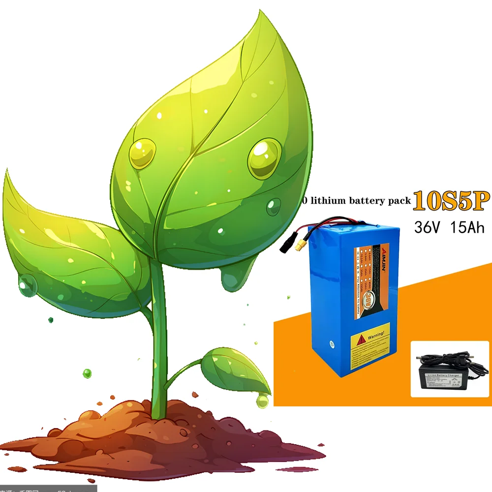 10s5p 36v 15Ah 18650 high-power rechargeable lithium battery XT60,DC,XT30 + charger, used for electric motorcycles,bicycle