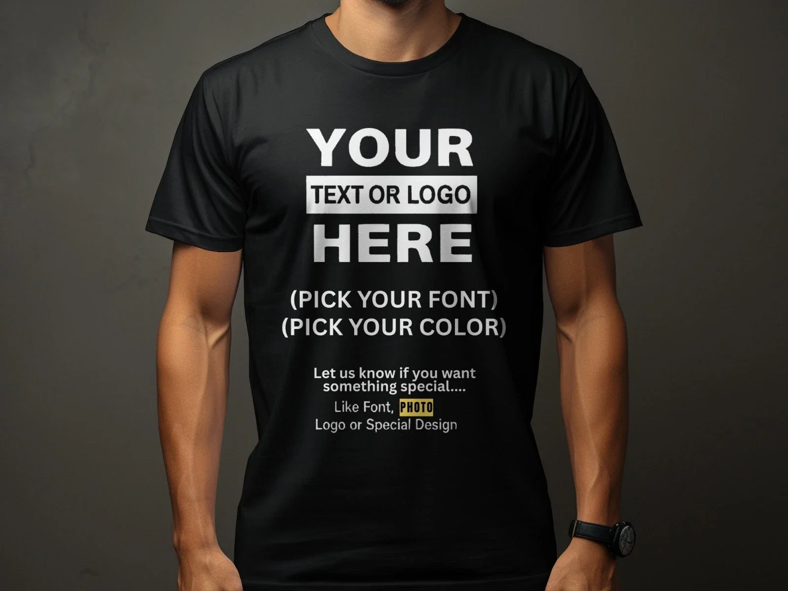 Custom Tees 2 Pack Matching Couple Shirt Personalized Text Logo Photo Multi Font Color Cotton Crew Neck Short Sleeve Gift Shirts