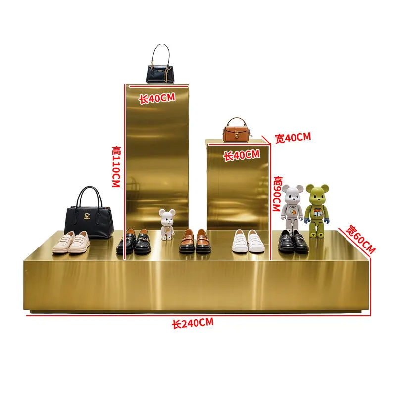 Clothing Store Nakajima Display Table Stainless Steel Titanium Flower Shop Shopping Mall Shoe and Bag Store Decoration Ornament