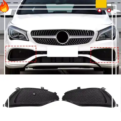 Front Bumper Grille Vents Fog Light Frame For Mercedes Benz W117 CLA180 CLA200 CLA220 2016-2019 6 best sales mercedes benz cla 200 accessories - №5
