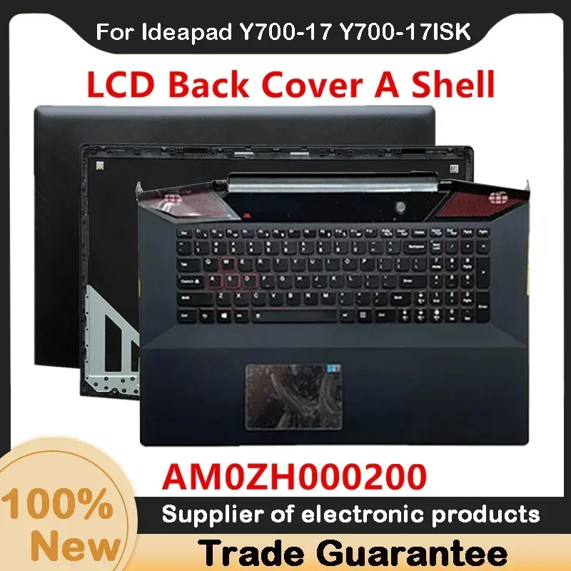 

New For Lenovo Ideapad Y700-17 Y700-17ISK Laptop 17.3" Top Lid LCD Back Cover AM0ZH000200 Upper Palmrest With Backlit Keyboard