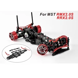 Wysokiej jakości 1:10 zdalnie sterowane auto do driftu z włókna węglowego i aluminium Upgrade Kit dla MST RMX2.0S/MST RRX2.0S