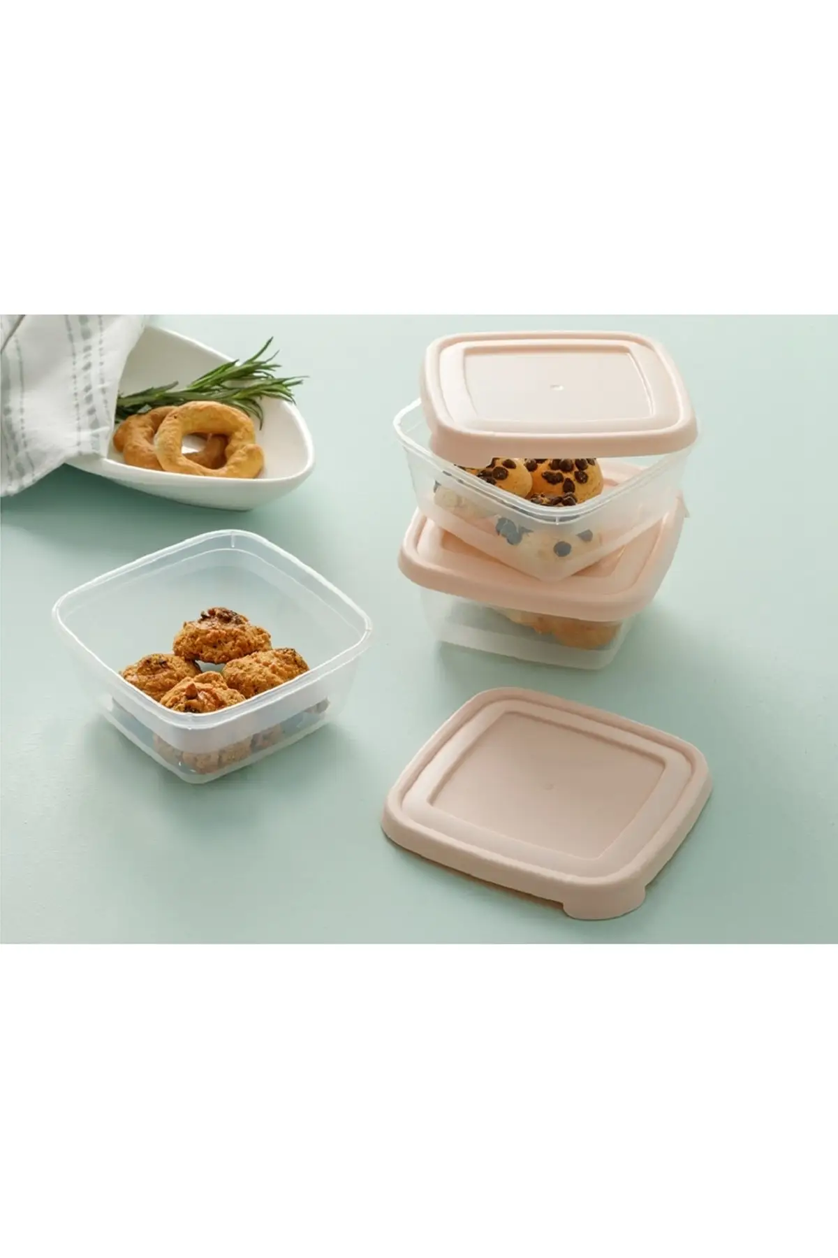 

DOLBOVI Navy plastic storage container set 3X900 Ml powder