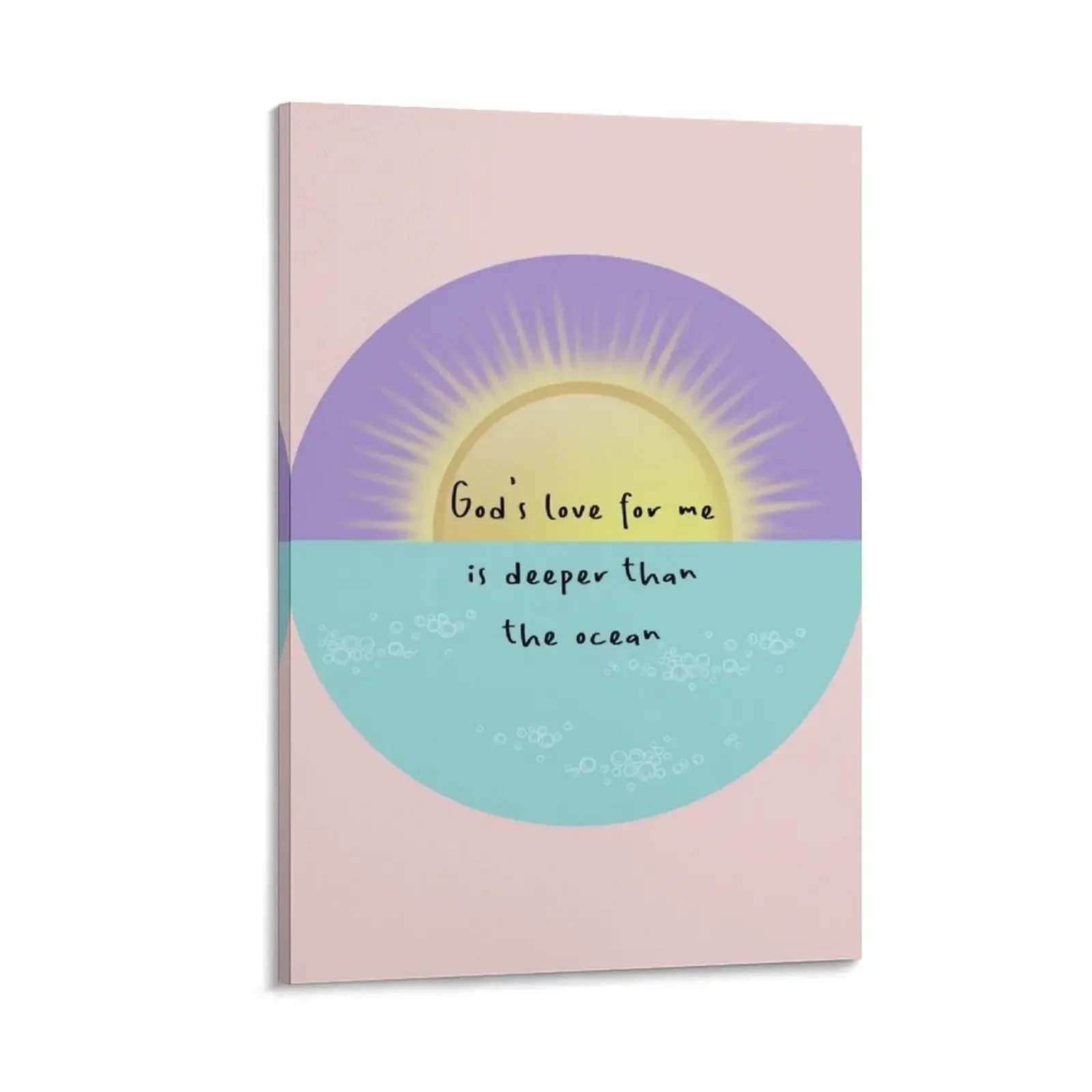 

God's Love for Me is Deeper Than The Ocean Canvas Painting room decorations posters anime decoration for the room