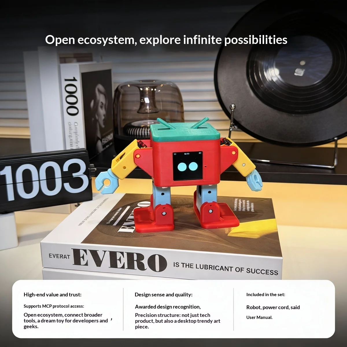 روبوت أوتو المكتبي المدعوم بالذكاء الاصطناعي من ديب سيك مع ميزات الموسيقى والرقص والتفاعل الصوتي، هدية مثالية لجميع الأعمار والمعجبين