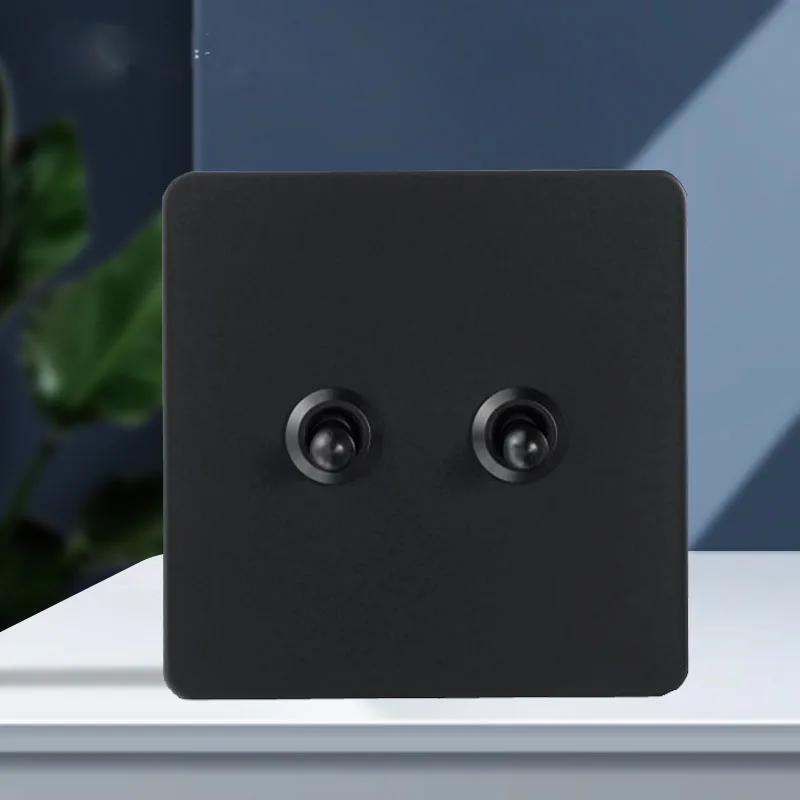 

Настенный светильник из нержавеющей стали матовый черный переключатель с панелью винтажный Мгновенный Переключатель 1-4 Gang 2 Way для промышленного дома