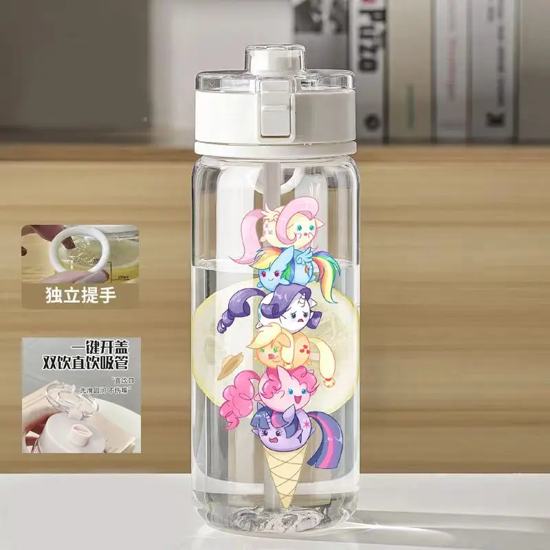 Cartoon Anime My Little Pony Twilight Sparkle Pinkie Pie Applejack Fluttershy Plastic Water Cup Cute Portable Water Bottle