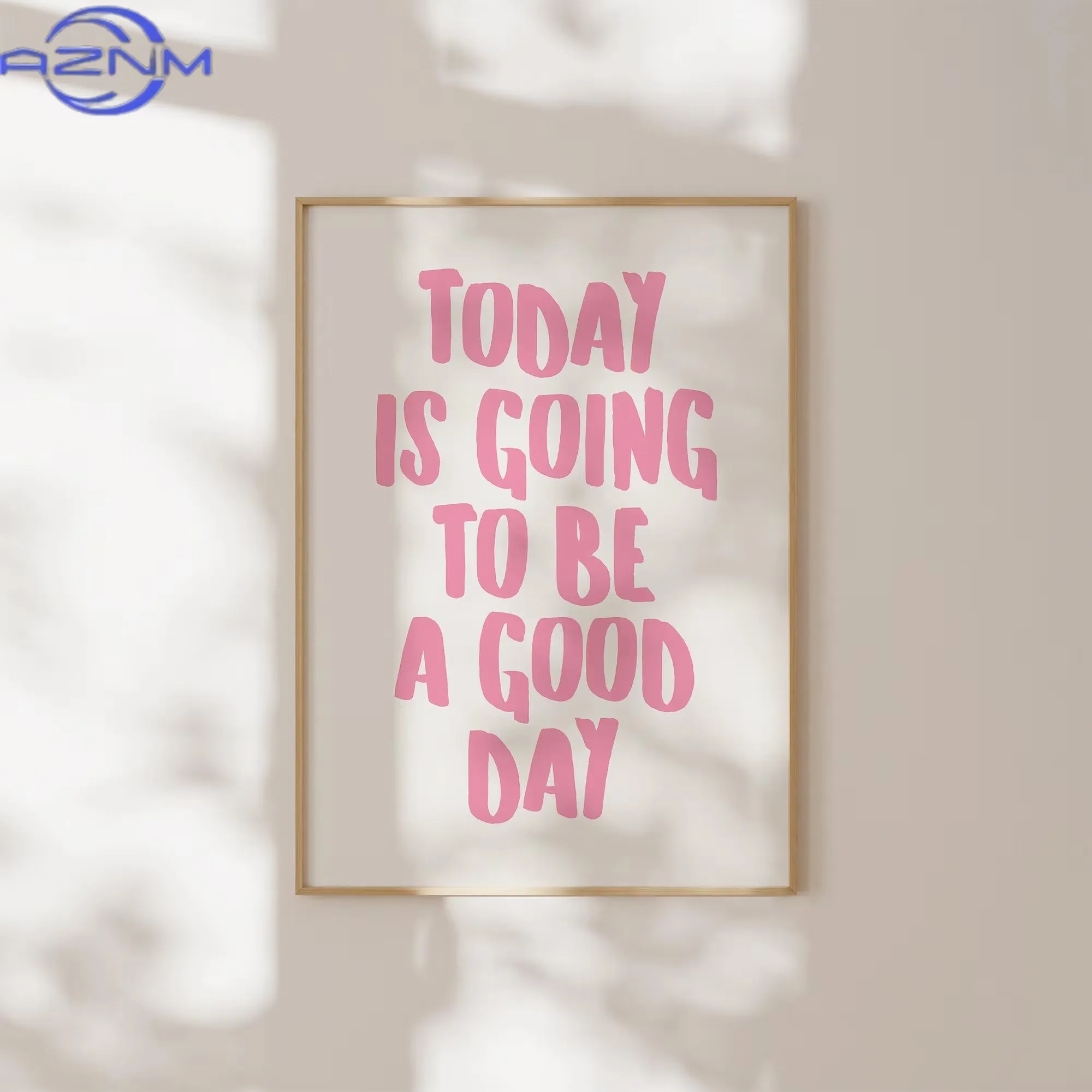 Retro Today Is A Good Day Quotes Canvas Posters Inspiring Minimalist Wall Art Prints for Modern Living Room Home Aesthetic Decor