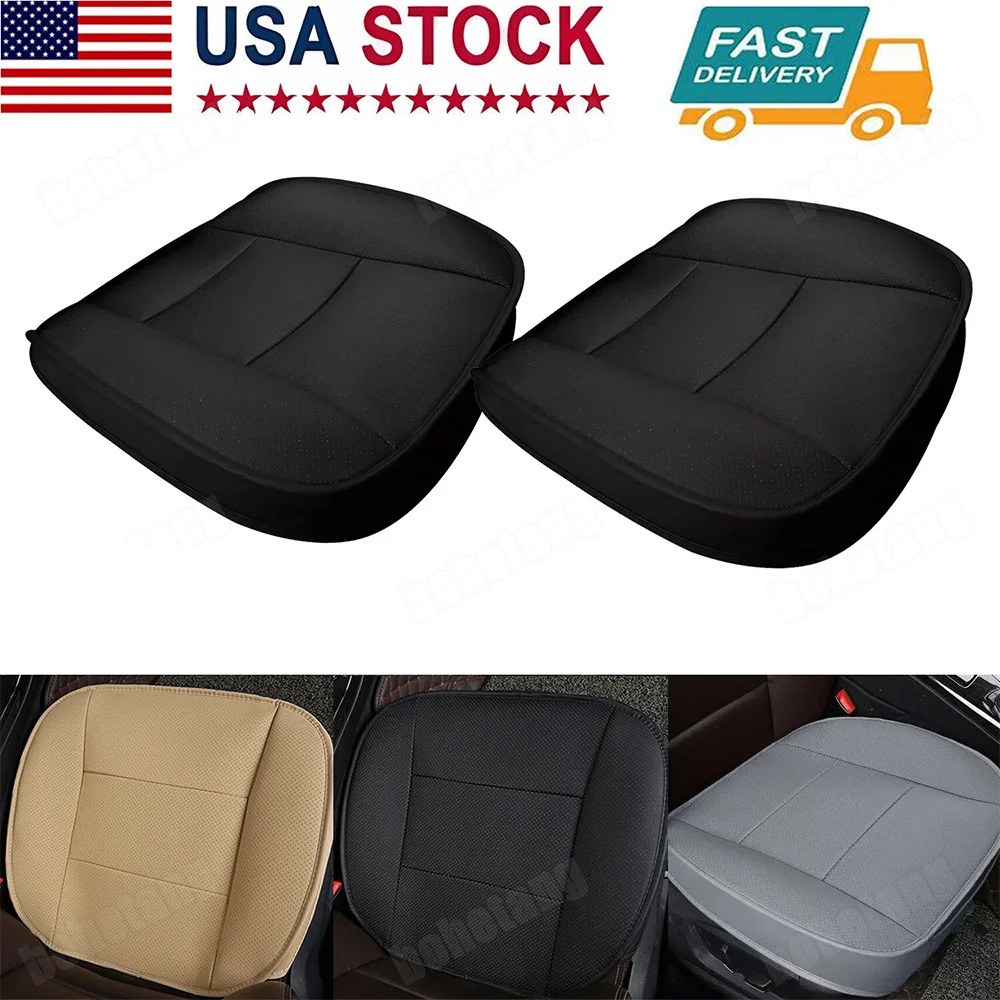 

3Colors PU Leather Car Front Cover Cushion Bottom Seat Pad Mat Full Surrounded Automobiles Seat Protector Four Seasons Universal