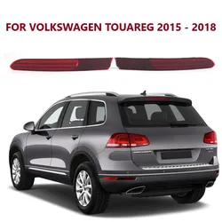 Red Car Rear Bumper Reflector Light Brake Turn Signal Lamp For VOLKSWAGEN TOUAREG 2015 2016 2017 2018 7P6945701K 7P6945702G