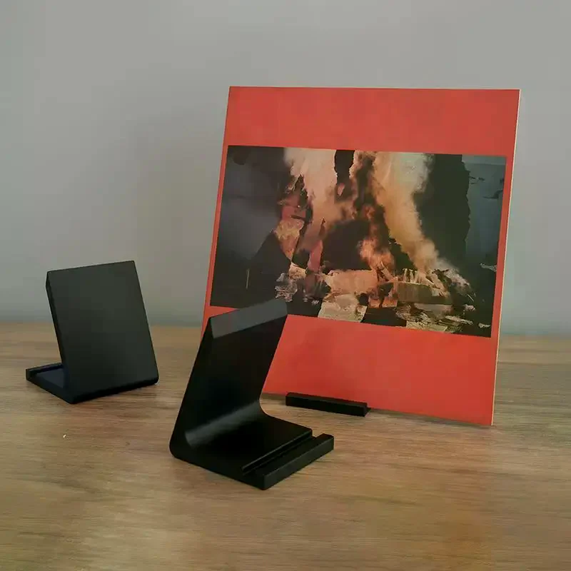 Desktop Vinyl Record Stand Player Holder Minimalist Display Rack Office Home Living Room No Fall Space Save