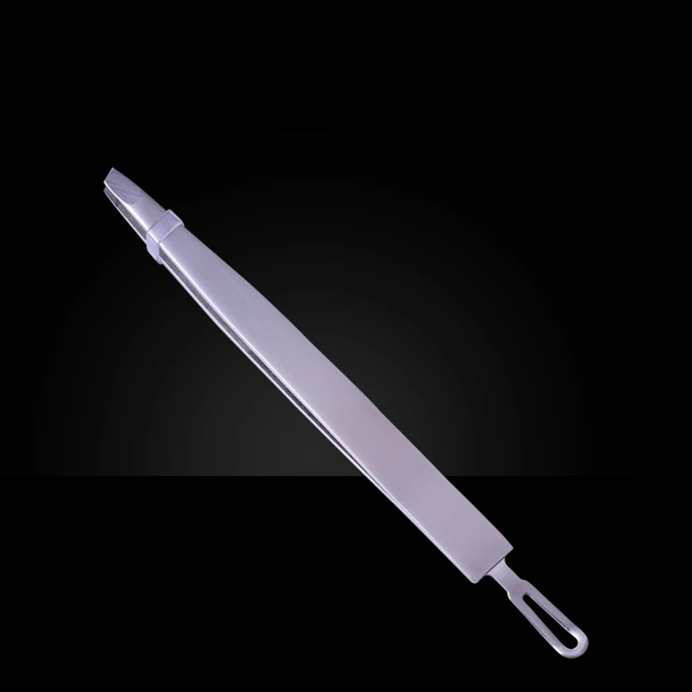 

1pc Stainless Steel Eyebrow Tweezers Precision Tip Makeup Tweezers For Women Men Lightweight Durable Tool Silver