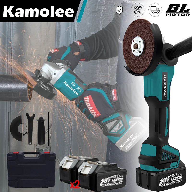 kamolee rebarbadora eletrica sem escova sem fio 100 mm 125 mm 18500rpm velocidade compativel com makita 18v bateria 01