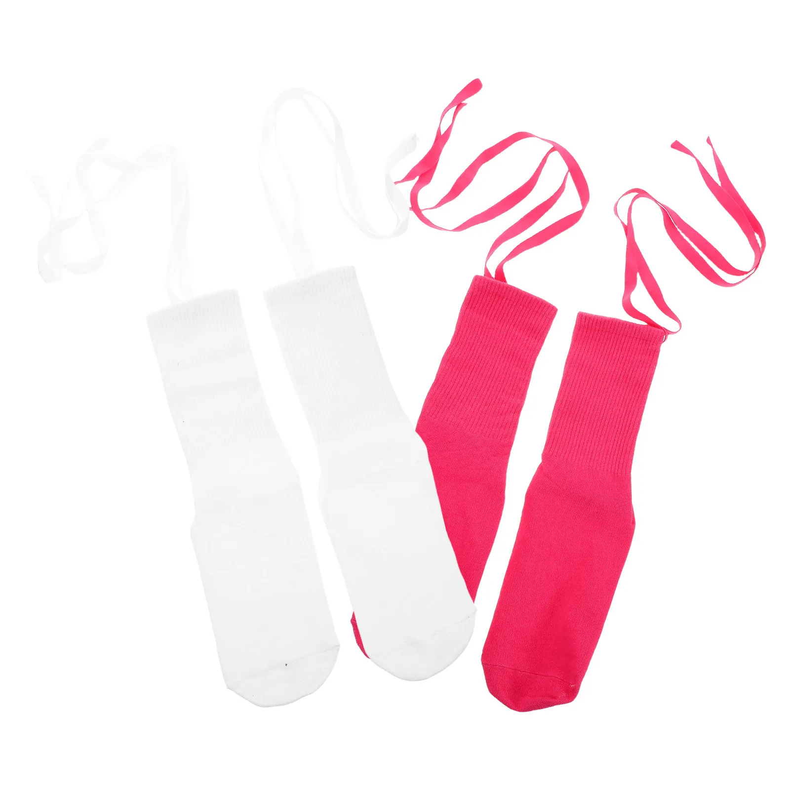 2Pairs Women Nonslip Yoga Socks Cotton Bottom Grip Socks Midcalf Support for Pilates Dance Ballet Workout Fitness Antislip