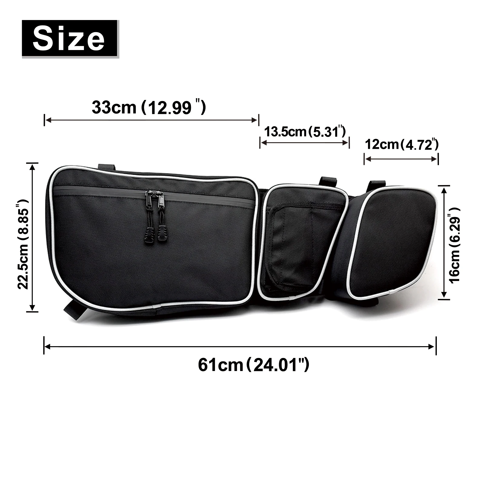 2 Pack Side Door Bags Black Side Storage Door Bag Remove Knee Pad For Can Am Maverick X3 Max R Turbo DPS 4x4 2017 2018 UTV RZR