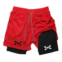 New Running Shorts Men Gym Sports Shorts 2 in 1 Quick Drying Workout Boxing Training Bottoms Fitness Jogging Short Pants Summer 6