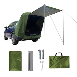 Outdoor Car Rear Tent Camping Picnic Car Rear Tent with Canopy Car Rear Extension Tent Sunshine-Proof Rain-Proof Car Rear Tent