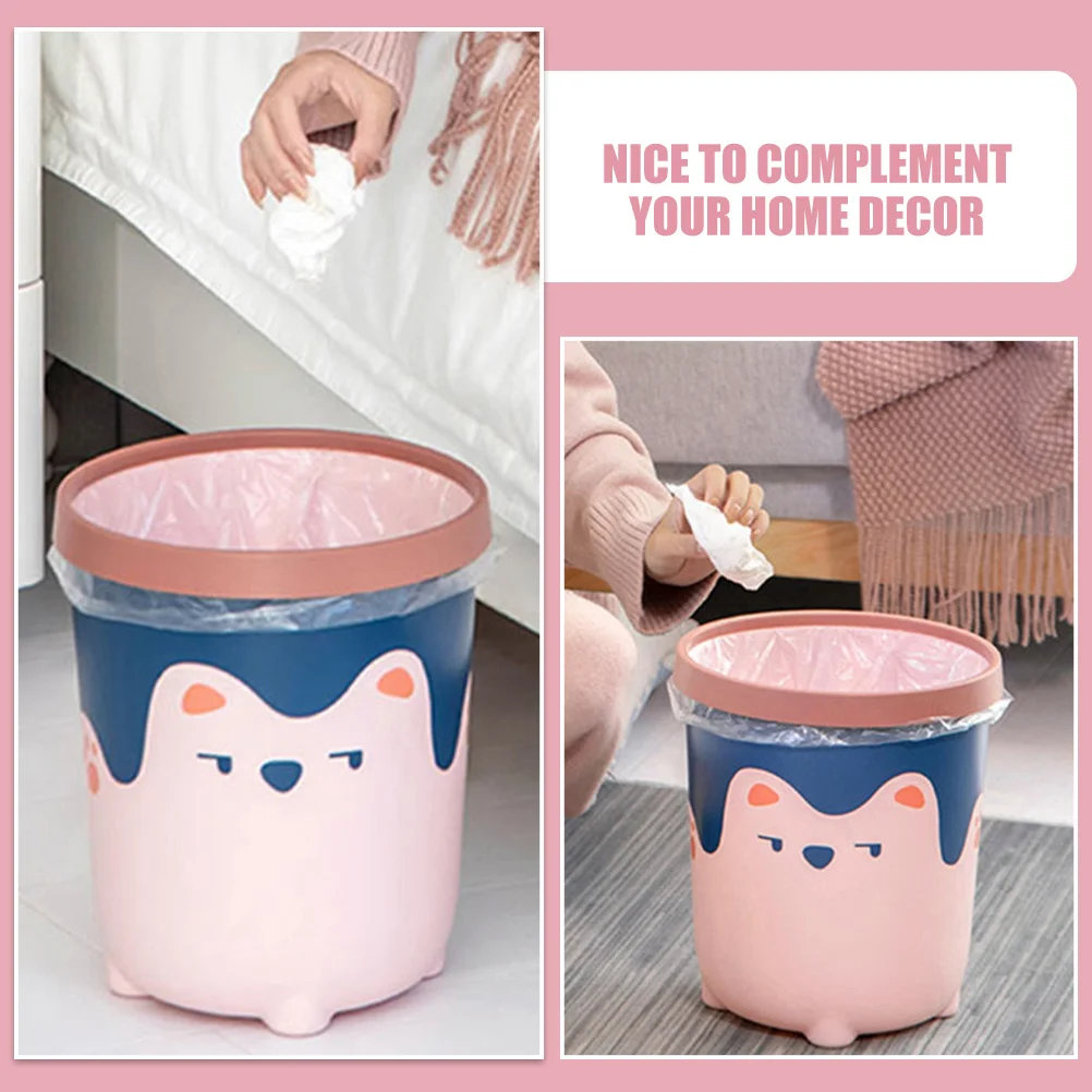 لطيف الكرتون سلة المهملات غرفة نوم صغيرة الحمام سلة المهملات للمنزل المطبخ الحضانة سلة المهملات المحمولة المنظم