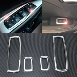 4Pcs Chrome Door Window Switch Cover Trim Fit for Jeep Grand Cherokee Dodge Journey 2011 2012 2013 2014