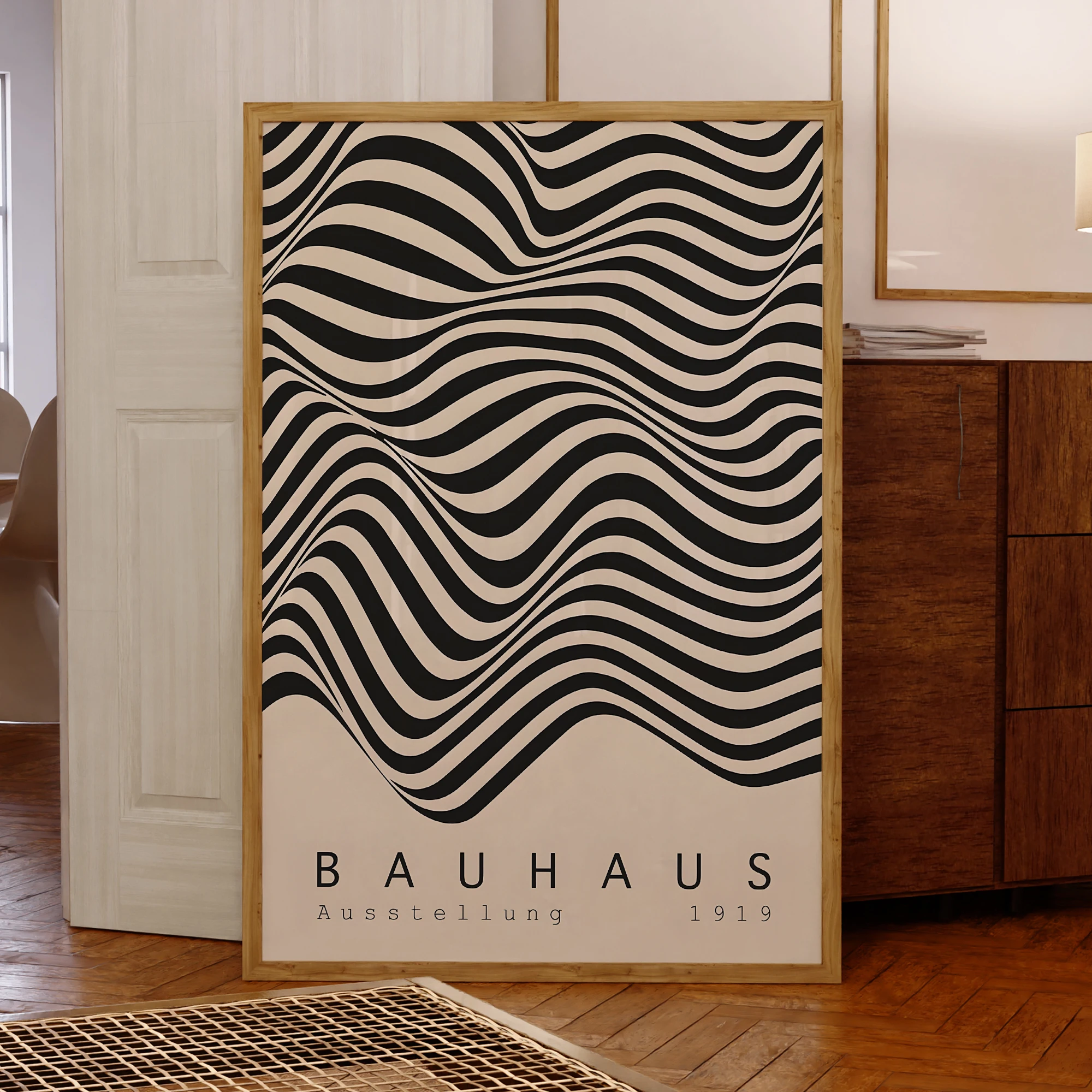 Moderne Bauhaus Schwarz Und Weiß Wand Kunstdrucke Leinwand Malerei Aluminium Rahmen Poster Bild Für Wohnzimmer Wohnkultur