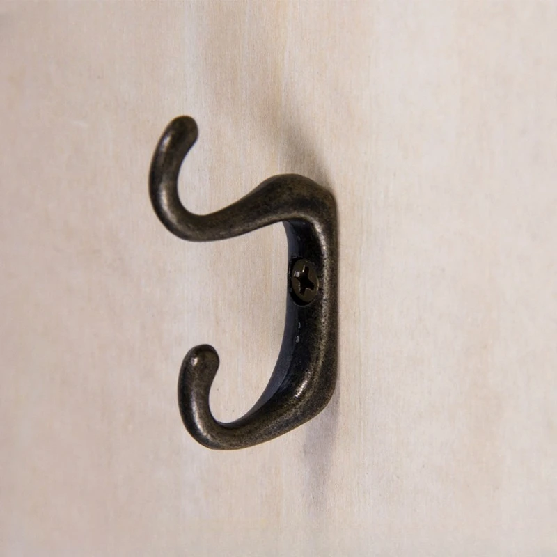 zinc alloy material antique bronze color necklace etc Jewelry mini small dual/double hook holder