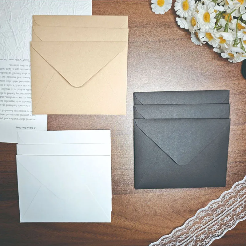 50pcs Minimalist Western-style Envelope 12x9cm for Message Giftbox Message Wedding Business Invitation Birthday Greeting Cards
