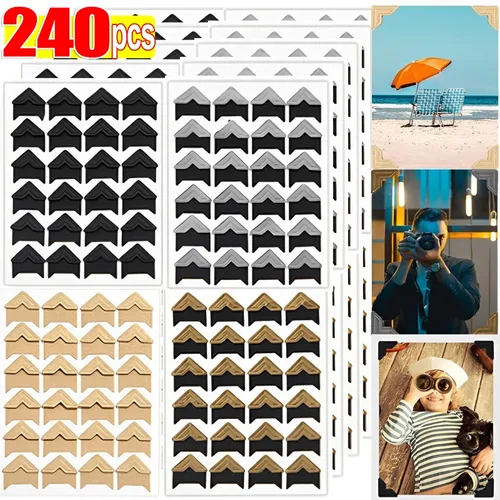 DIY 사진 앨범 스크랩북 코너 스티커, 크리에이티브 코너 스티커, 크래프트 종이 코너 스티커, 스크랩북 그림 보호 장식 
