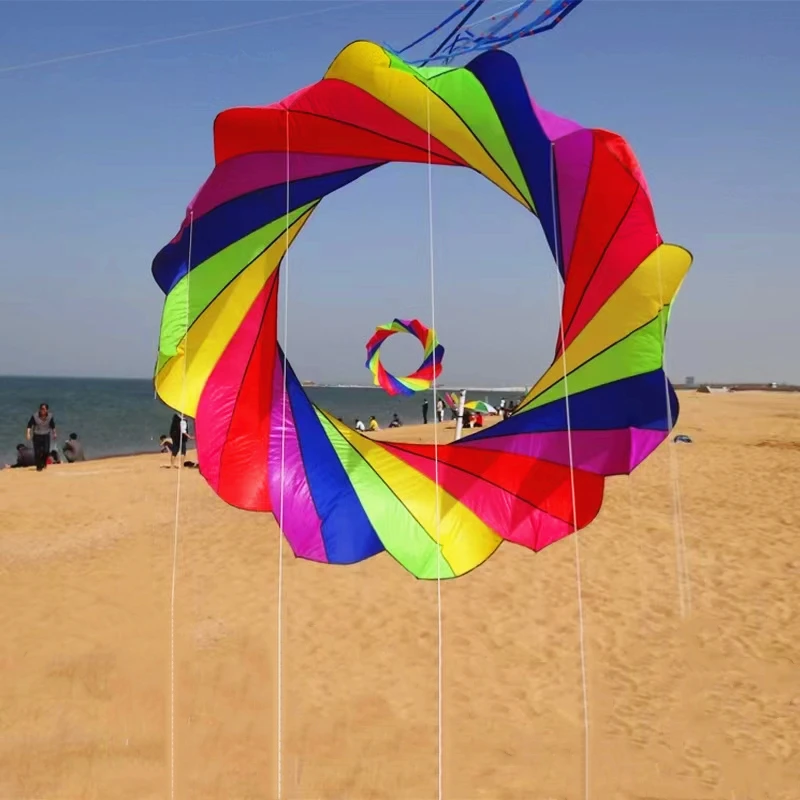 free shipping 2m kite ring flying pendant kite windsocks kite factory nylon kite steering kite rainbow kite toy sport wind power