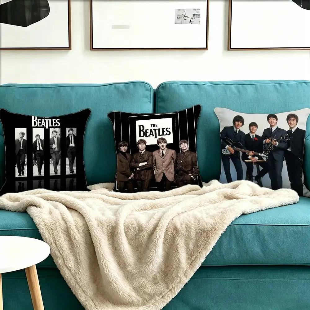 Band The B-BeaTLES-S Pillow Case Square Double-Sided Sofa Cushion Cover Bedroom Bedside Pillow