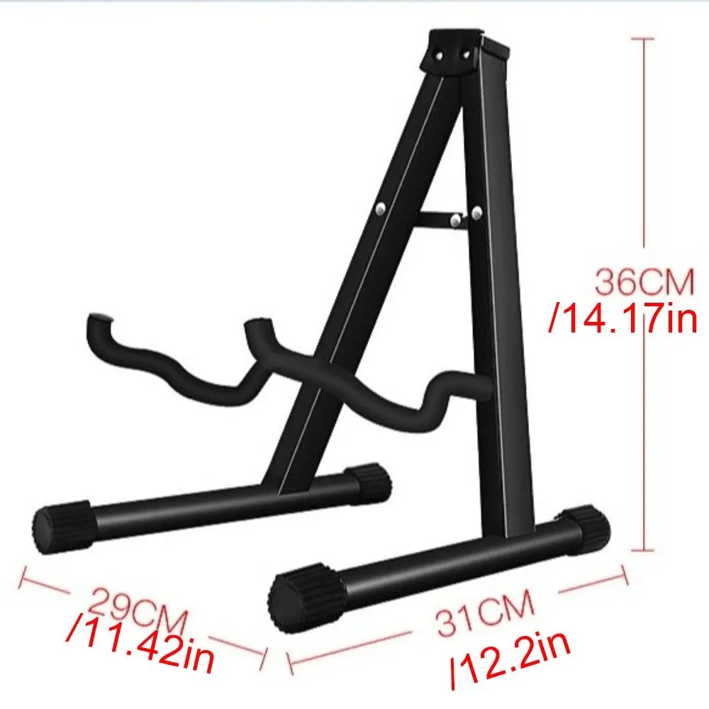 Easy To Assemble Vertical Guitar Stand a-Frame Metal Portable Guitar Rack Black Tripod Universal a Frame Floor Stand Banjo view 6