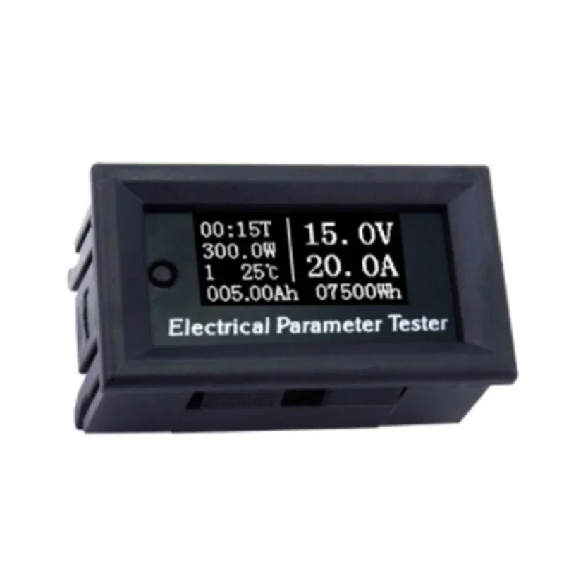 

50A/100A OLED Voltmeter Ammeter Head Power Meter Temperature Timer Battery Capacity Measuring Instrument