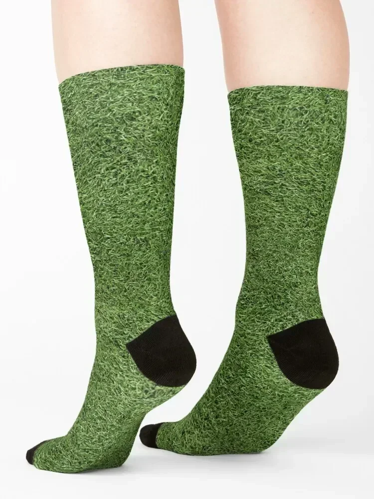 Astroturf Lush Green Turf Grass Athletic Field Texture Socks short cartoon Girl'S Socks Men's