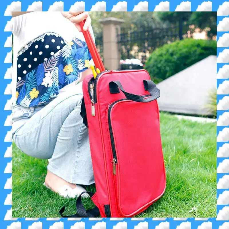 

Drum Stick Storage Bag Cotton Thicken Portable Musical Percussion Sticks Storage Backpack Instruments Accessories (Red)