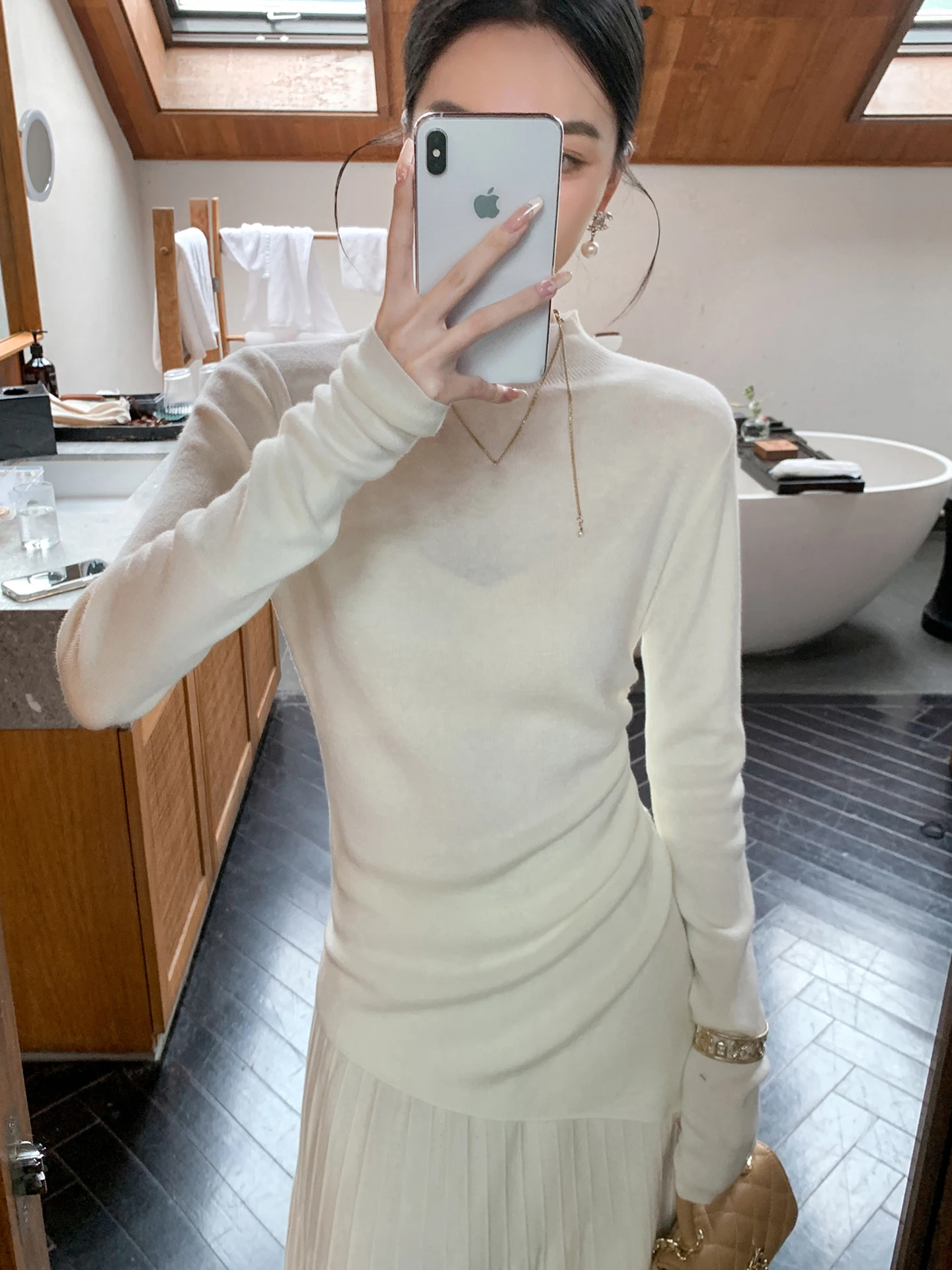 

Облегающий цветной трикотаж, длинный топ све, модный женский модный базовый слой для поездок на работу, осень-зима