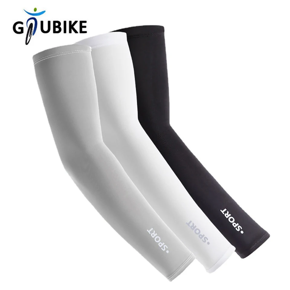 GTUBIKE 1Pair Summer Arm Sleeves for Running Outdoor Cycling Driving Breathable Ice Silk Sun Protection Men Women Arm Cover
