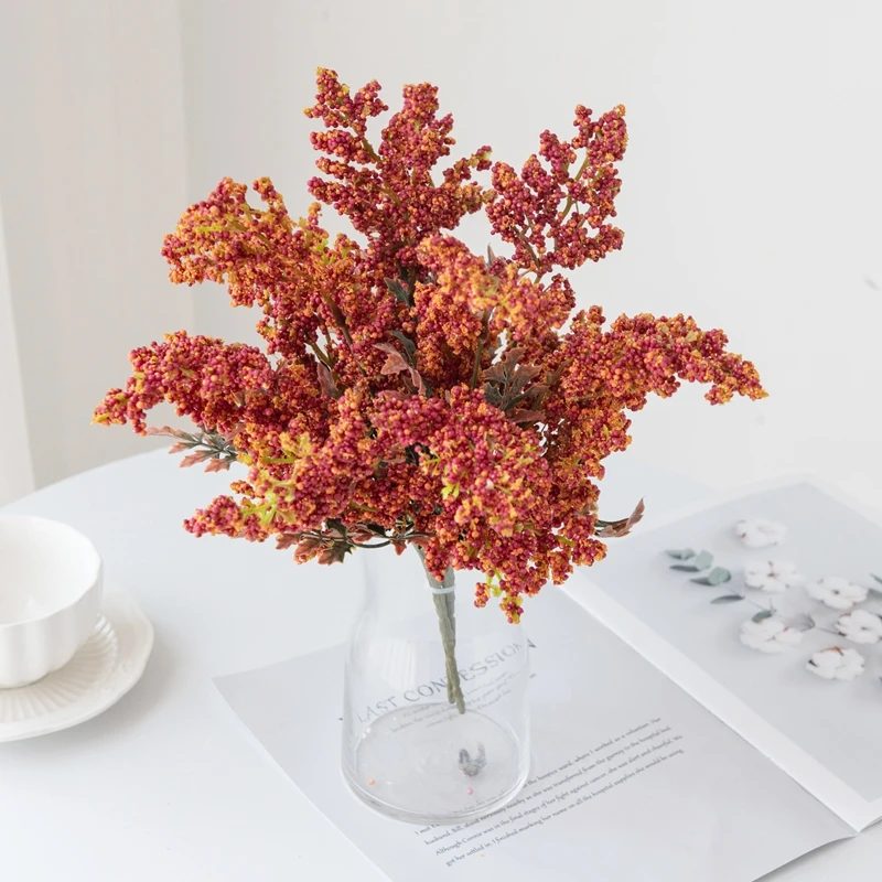Künstliche Blumen, künstlicher Schaumstoff, Gypsophila-Pompon-Vasen für Heimdekoration, Weihnachtsgirlande, Hochzeit, Brautaccessoires, Ausverkauf – Detail 8
