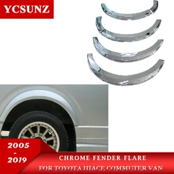 2005-2019 Chrome Wheel Arch Mudguards Fender Flares For Toyota Hiace Commuter Van 2005 2006 2007 2008 2009 car accessories