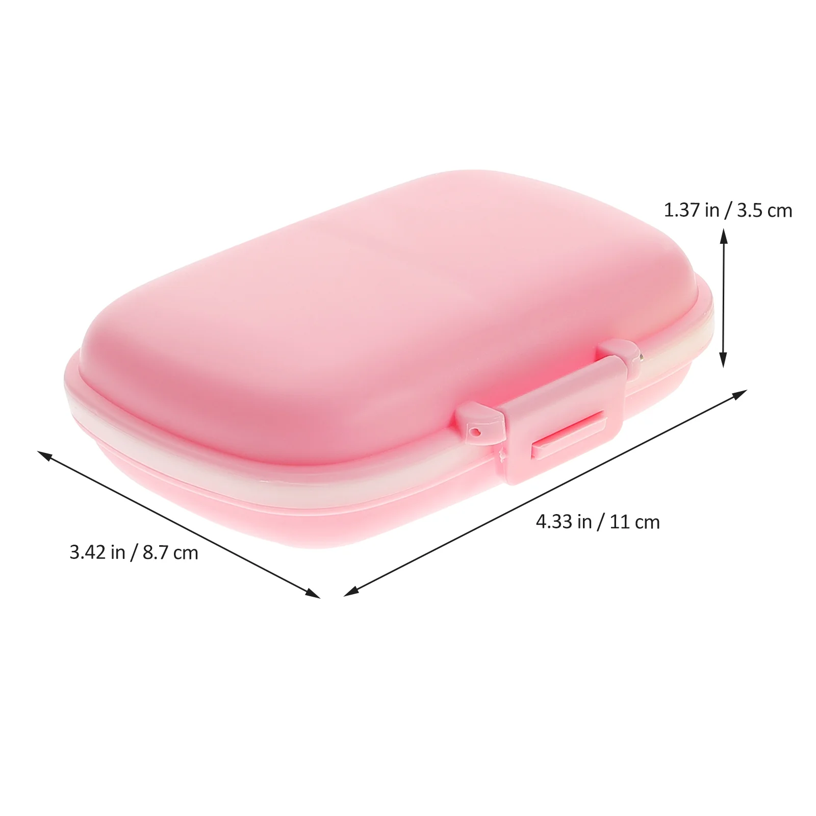 2 Pcs Organizer Storage Case with Compartments Pill Boxes Portable Containers Seal