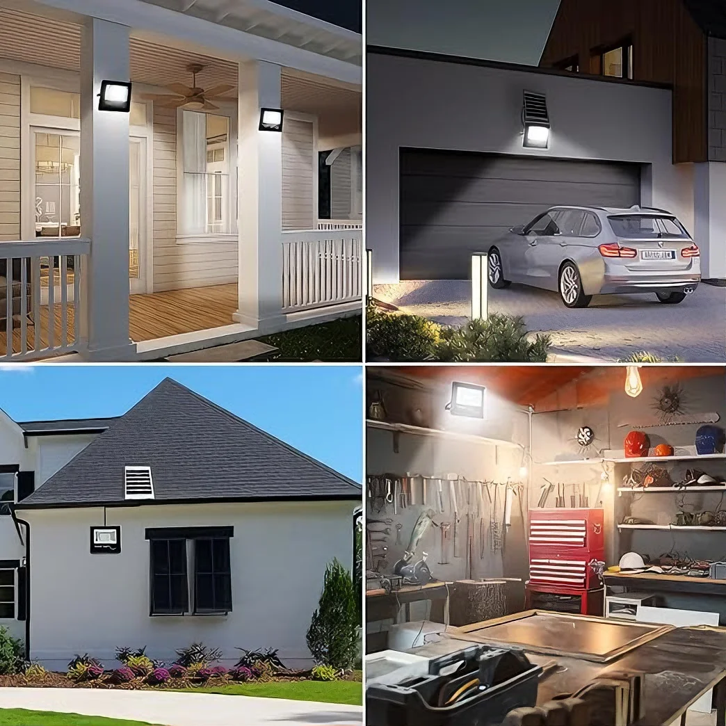 مصباح LED مقاوم للماء IP67 خارجي يعمل بالطاقة الشمسية مع جهاز تحكم عن بعد، بطارية كبيرة، إضاءة أمنية للشارع في ساحة الحديقة