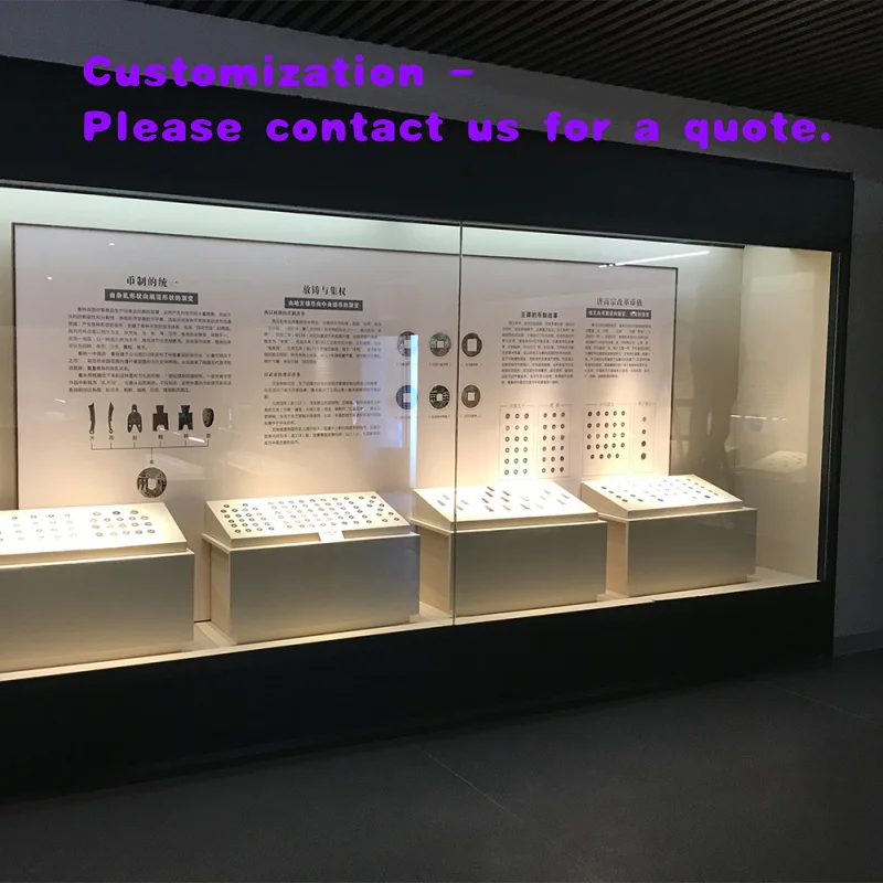 custom.Corner Glass Display Cabinet Spread Exhibit Repository Custom Tempered Glass Aluminum Steel Luxury  Exhibition Standard S