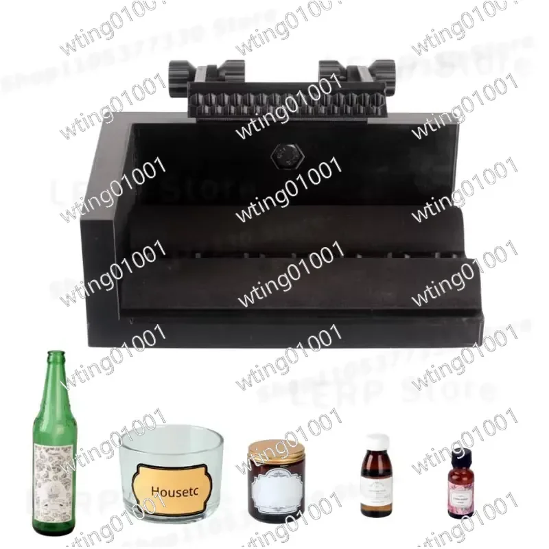 for Wine Bottle Label Positioner Adjustable Manual Applicator Tool Precise Sticker Alignment Device for Glass Containers Easy