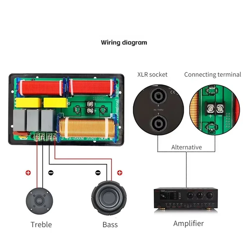 Y45A-Stereo Filter Geräte 800 W 2 Weg Hifi Höhen Bass Frequenz Teiler Home Video Sound Hause Lautsprecher DIY