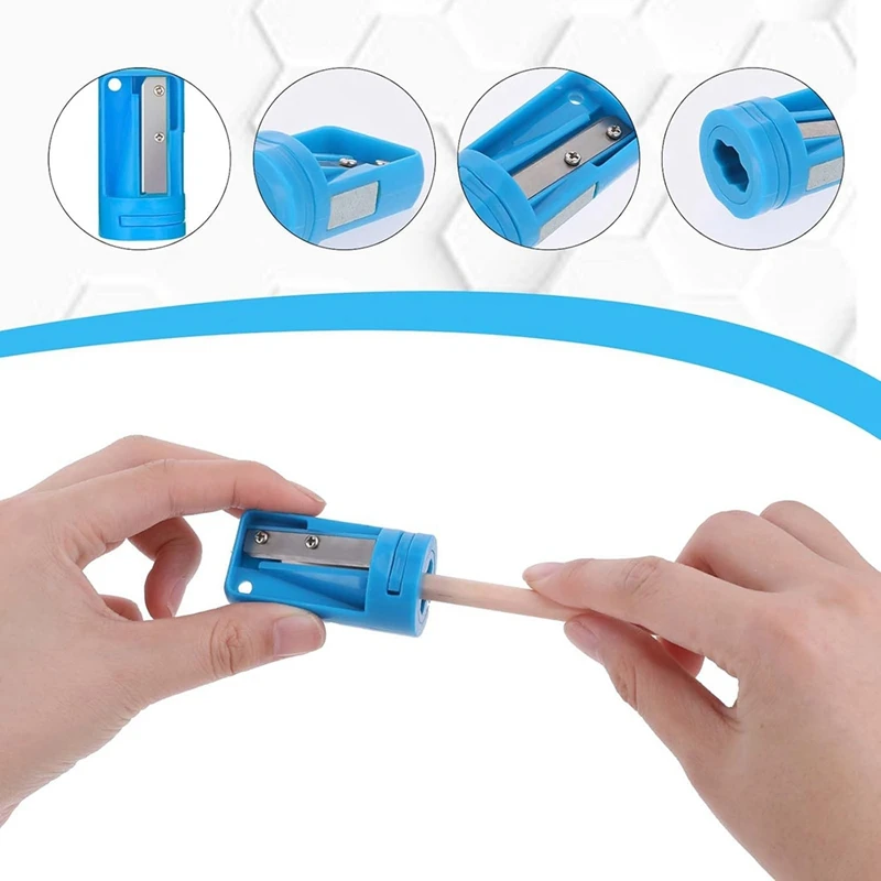 ABJI-6 Pack Carpenter Pencil Sharpener, Colourful Manual Portable Woodwork Pencil Cutter, Portable Pencil Sharpening Tool