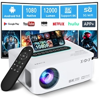 Projector Full HD 1080P WiFi LCD LED 8K Video Movie Beam XGODY X1 Android Home Theater Cinema Beamer Curtain Optional