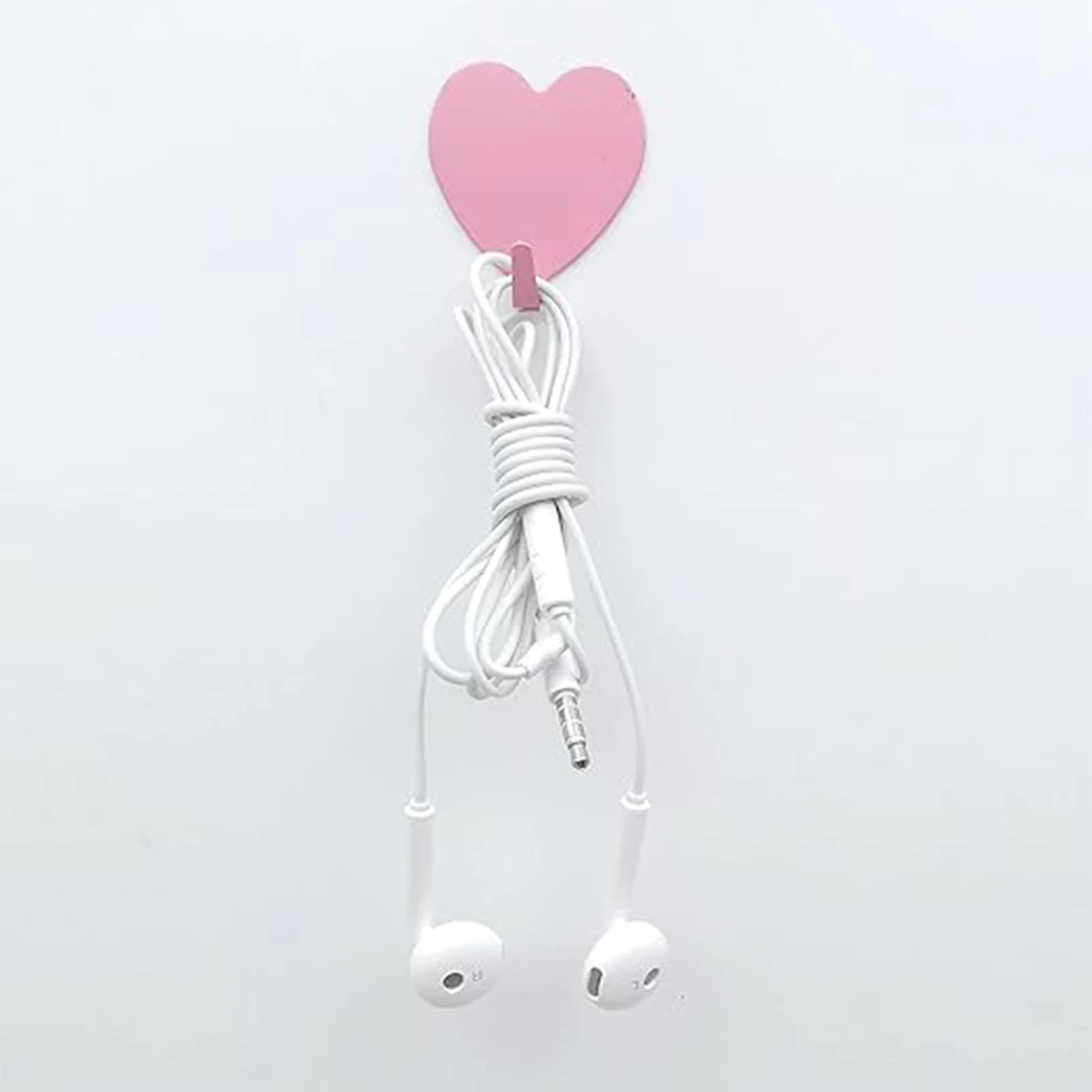 Heart Shape Wall Hook Pink Love Decorative Hook Room Key Hanger Adhesive Stainless Steel Hook Wedding Valentine\'s Day Decor