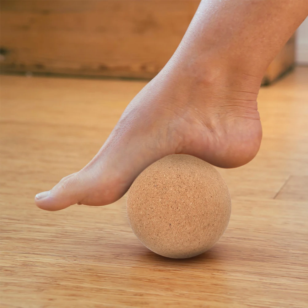 2Pcs Massage Ball Set Cork Muscle Roller for Deep Tissue Therapy Yoga Exercise Pain Relief Full Body Use Massage Ball