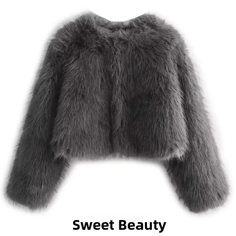 

Модная женская верхняя одежда из искусственного меха, уличный стиль, свободный крой, удлиненный, утепленный, осенняя новинка