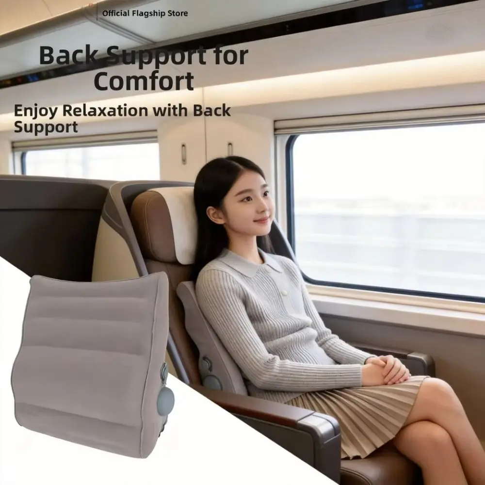 Press Type Inflatable Waist Pillow Thickened Waist Protection Wedge Lumbar Cushion Multipurpose Portable Travel Backrest Pad