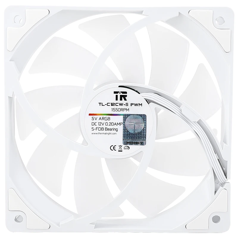 Thermalright TL-C12C Reverse Case Fan 120x120x25mm S-FDB Bearing 4PIN Series PWM Connector 1550 RPM Computer Cooling Fan