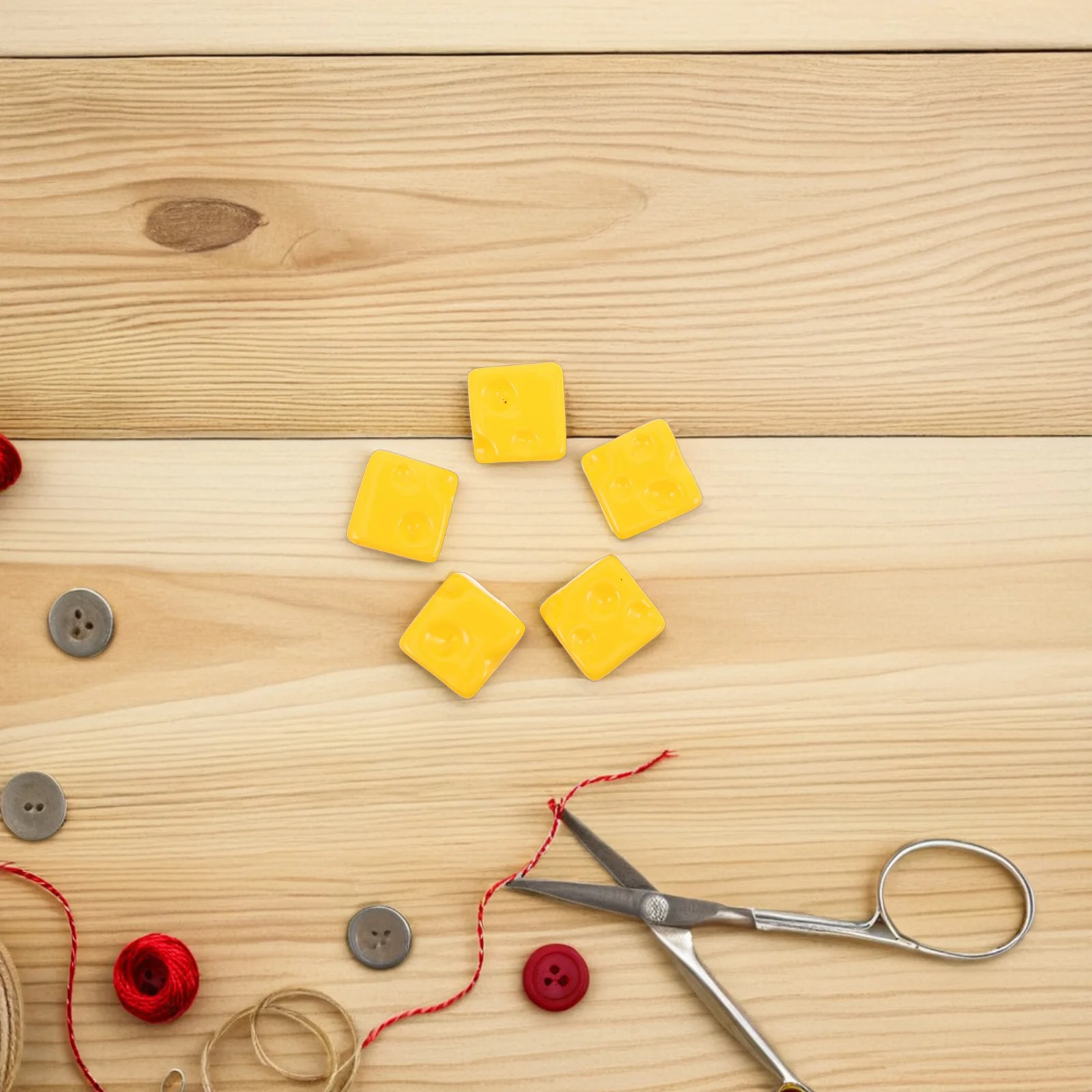 

50Pcs Flatback Cheese Cube Beads Vibrant Colors Straight Hole for DIY Phone Chains Keychains Jewelry Making Crafts